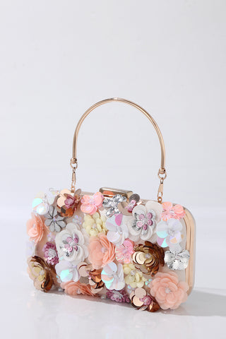 Floral Embellished Clutch Bag