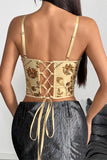 Embellished Corset Tank Top