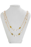 Long Layered Pendant Necklace