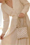 Woven Tote Bag with Braided Handles