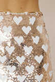 Heart Patterned Mini Skirt