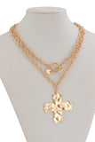 Chunky Chain Cross Pendant Necklace