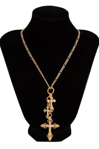 Crystal Charm Pendant Necklace