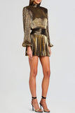 Elegant Evening Metallic Dress