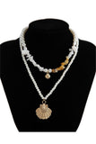 Layered Seashell Pendant Necklace