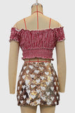 Heart Patterned Mini Skirt