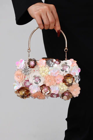Floral Embellished Clutch Bag