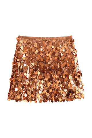 Sequin Embellished Mini Skirt