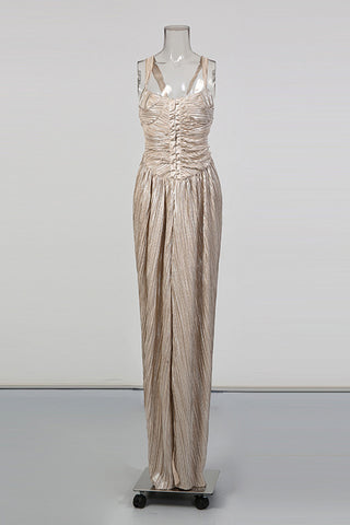 Elegant Pleated Evening Gown