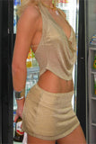 Halter Neck Skirt Set