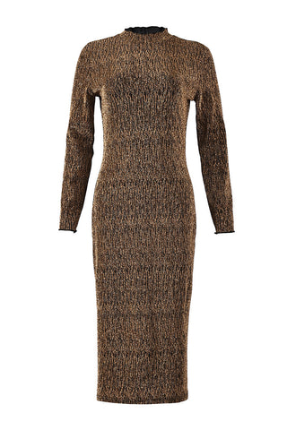 Striking High-Neck Dress