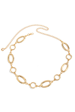 Elegant Metal Accent Waist Belt