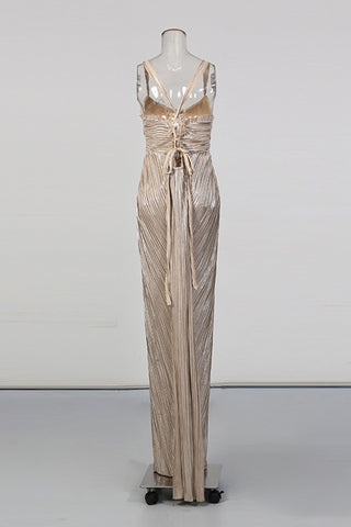 Elegant Pleated Evening Gown
