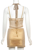 Halter Neck Skirt Set