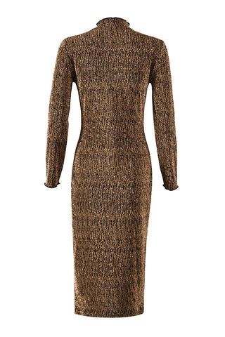 Striking High-Neck Dress