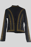 Rhinestone Long Sleeve Blouse