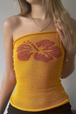 Strapless Floral Tank Top