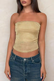 Strapless Shimmer Tank Top