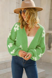 Floral Open-Front Cardigan Sweater