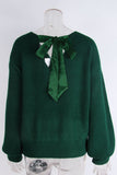 Bow-Back Sweater with Elegant Detailing