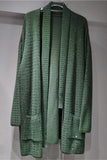Embellished Open-Front Knit Cardigan