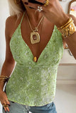 Sequin Halter Neck Tank Top