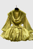 Draped Neck Casual Dress