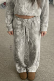 Drawstring Wide-Leg Casual Pants