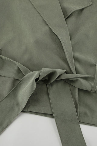 Belted Cropped Trench Coat