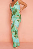 Tie-Dye Maxi Dress with Spaghetti Straps