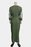 Drawstring Waist Printed Dress