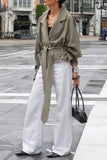 Belted Cropped Trench Coat
