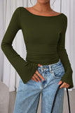 Elegant Wide-Sleeve Blouse