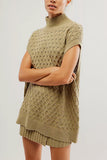 Knit Skirt and Sleeveless Sweater Set