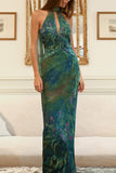 Halter Neck Maxi Dress