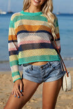 Vibrant Striped Crochet Top