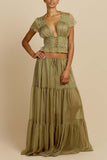 Lace Detail Skirt Set