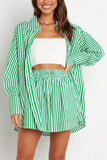 Striped Shirt and Short Set