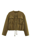 Button-Front Utility Jacket