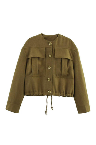 Button-Front Utility Jacket