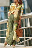 Artistic Print Longline Shirt Dress