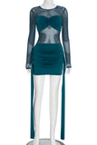 Elegant Sheer Evening Dress