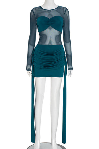 Elegant Sheer Evening Dress