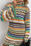 Multicolor Knit Sweater Dress
