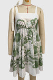 Sleeveless Patterned Casual Dress