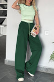 Crop Top and Wide-Leg Pants Set