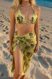 Floral Print Bikini Set with Cover-Up