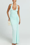 Elegant Halter Evening Gown