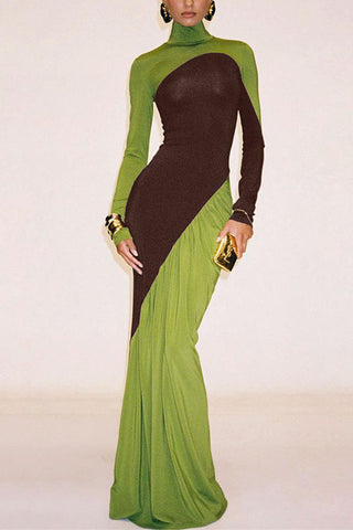 Elegant Asymmetrical Evening Gown