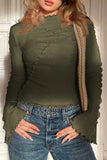 Flare Sleeve Ruffled Blouse